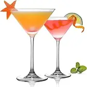 Martini Glasses Set of 2,Perfect for Cocktails, Martinis, Margaritas, Perfect for Drinking Martini, Margarita, Coctail, Glassware for Home (8 OZ/210ML)
