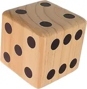 Kisangel Wooden Large Game Dice Sturdy Giant Dice for Backyard Fun Outdoor Lawn Games Educational Play for Adults for Parties and Gatherings