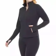 Danskin Contour Yoga Full Zip Jacket Black 2XL
