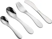 Children Safe Flatware - Reusable Flatware Set | Stainless Steel Kitchen Supplies, Portable Eating Tool for Home, School, Travelling