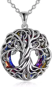 Cremation Jewelry S925 Sterling Silver Tree of Life Urn Necklace Keepsake Ashes