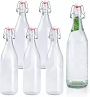 32 Ounce Clear Swing Top Glass Beer Bottles for Home Brewing - Carbonated Drinks