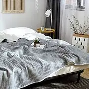 ZLYTQZHGBHD Summer Cotton Blanket Towel Plaids Patchwork Towel was (Color : Lavender, Size : 150X200cm)