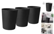 Small Trash Can, 3 Pack 1.8 Gallons Bathroom Trash Can, Slim Waste Black-3Pack