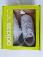 ADIDAS NEO 'Advantage' Crib sz3 (Wht/Wht/Pink) - New In Gift Box