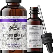 Black Elderberry Tincture, Organic Black Elderberry Extract (Sambucus Nigra) Antioxidant Extract for Immune Support, Non-GMO in Cold-Pressed Organic Vegetable Glycerin 2 oz 670 mg