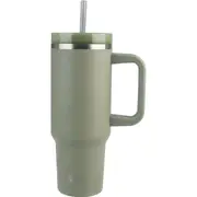 Oasis Stainless Steel Double Wall Insulated Commuter Travel Tumbler 1.2L - Olive Green