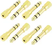 uxcell 6.35mm Male to 3.5mm Female M/F Stereo Socket Audio Connector Coupler 8pcs