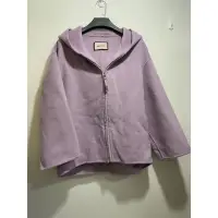 在飛比找蝦皮購物優惠-【全新轉售】🇰🇷韓國 外套家 WMSTORY 紫色雙拉鍊羊毛