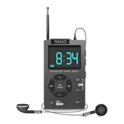 Portable Mini Radio Pocket AM FM Digital Radio Stereo Receiver Auto Search Channel TF Card MP3 Music Player European Easy to Use