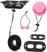 Happyyami 1 Set Adjustable Bearded Dragon Harness Kit with Pet Lizard Hat Outdoor Leash and Costume Decor for Reptiles for Dress Up and Special Occasions Top Hat