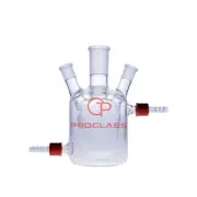 Laboratory Glass European style Three Neck Jacket Reaction Flask