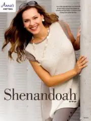 Knit Pattern Leaflet SHENANDOAH Tank Top ~ Small to Plus Size 3X