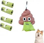 Ecixniy Dog Poop Bag Holder Poop Bag Dispenser for Dog Waste Bags Perfect for Walks and Outdoor Use Dog Poop Bags for Convenient Clean-Up Includes 4 Rolls 60 Poo Bags