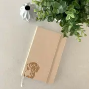 Dachshund Dog Notebook or Journal, A5 Hardcover, PU Leather, Lined Pages