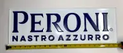 Rare Peroni Metal Tacker Sign Italy Beer 22.5" x 7.75" Man Cave Import Beer