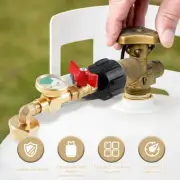 Propane Refill Adapter with Gauge and Control Valve 90 Degrees Elbow GrSGP