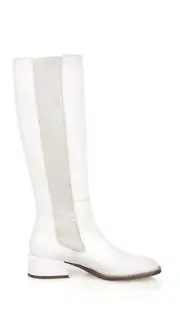 TIBI Amelia calf leather boots in Ivory - Size 37 / US 7