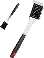 BBQ Grill Brush - Outdoor Grill Brush - Stainless Steel Scrubber and Scraper, Cookout Tool, Cleanup Tools for Camping Picnic