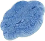 Healvian Cat Paw Back Rub Pad Foot Cleaner for Shower Floor Foot Washer for Shower Floor Back Washer Back Scrubber Exfoliating Bath Wash Pad Exfoliating Bath Mat Massager Blue