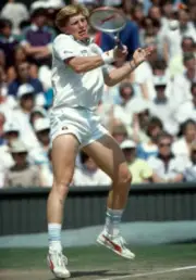 Boris Becker Of Germany Returns The Ball 1985 Tennis Old Photo