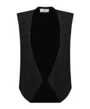 AMI Paris Open-Front V-Neck Waistcoat FR36,FR38,FR42 Black