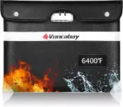 Voncabay Upgraded 6400°F Fireproof Waterproof Document Bag, Fireproof