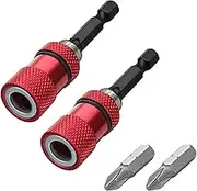 Drywall Bit Holder 1/4 Inch Hex Shank Quick Changer Drywall Screwdriver Attachment Magnetic Bit With 2 Pieces PH 2 Bit Sleeve socket