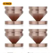 4Set Aluminium Alloy Speaker Copper Plated Spike Cone & Base Pads Isolation NEW