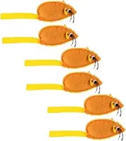 ROMISBABA 6Pcs Soft Plush Mouse for Kittens Safe Canvas Cat Chewing Plaything Interactive Household Cat Supplies for Bonding and Playtime