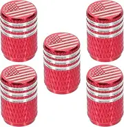 JECOMPRIS 5pcs Valve Caps Easy Install Valve Stem Covers for All Vehicles Automotive Wheel Accessories Dust Protection for Enhanced Style