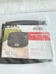 Heavy Duty Round Fire Pit Cover, 32 X 16 Inch GRILLMAN UV And Wind resistant