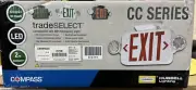 New Hubbell Compass Trade Select Edge Lit LED Exit Sign CELS1RNE PACK OF 6