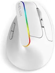 DELUX M618C, 2.4GHZ Wireless Optical Ergonomic Mouse, White