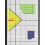 GRAPH PAPER NOTEBOOK 8.5 X 11 IN, 21.59 X 27.94 CM: 1&1/4 INCH THIN = 1.25