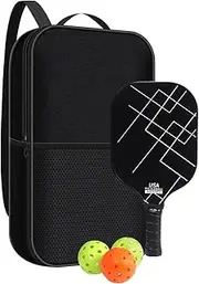 Racquet Storage Bag, Tennis Racket Bag, Tennis Racket Travel Bag, Racquet Storage Bag with Mesh Pocket, Large Capacity Sports Equipment Carrying Bag, Portable Pickleball and Tennis Paddle Bag