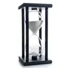 45 Minutes Hourglass Sand Timer, Black Frame Sand Clock 45 min White Sand