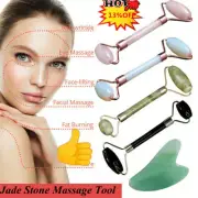 Natural Guasha Facial Jade Roller Face Thin Body Gua Sha Board Massager Tool