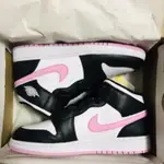 AIR JORDAN 1 MID 大童 女鞋 黑白粉 粉熊貓 AJ1 籃球鞋 555112-103 正品現貨