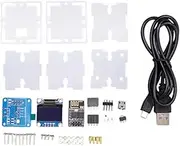 FLCPJGV Real Time Weather Clock Kit Weather Station Mini Easy to Assemble with Case Electronic Clock DIY Set for Kids Home Room