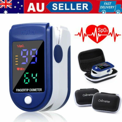 HOT Finger Pulse Oximeter Blood Oxygen Saturation Monitor Heart Rate & Carry Bag