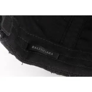 【Balenciaga 巴黎世家】Logo 刺繡仿舊帽子/老帽(黑色) S/平行輸入