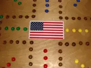 USA Patriotic Wood Marble Board Game. Wahoo. Sorry. 2 to 4 player. Hand Made.