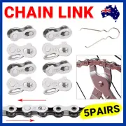 6/7/8/9/10/11 Speed 5 Pairs Bike Chain Master Link Connector QR + Simple Tool AU