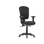 Style Ergonomics Aqua High Back With Height Adjustable Arms Task Chair Metro Black Fabric