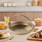 Nabe Pot Sukiyaki Pan with Handle Stainless Steel Japanese Style without Lid
