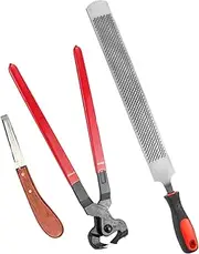 Horse Hoof Trimming Tools, Pony Detailing Tools, Ergonomic Multifunctional Nail Palm Set for Equine Grooming and Shearing
