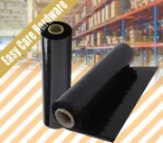 BLACK Pallet Wrap Roll Shrink Stretch Packaging Wrapping Film 500mm x 600m 25um