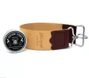 Leather Strop Sharpening Paste for Straight Razor Italian Canvas Hanging Loops