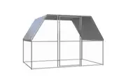 vidaXL Outdoor Chicken Cage Galvanised Steel Hen House Coop Run Multi Sizes